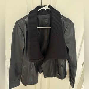 Gap Leather Jacket with shawl neckline Size M